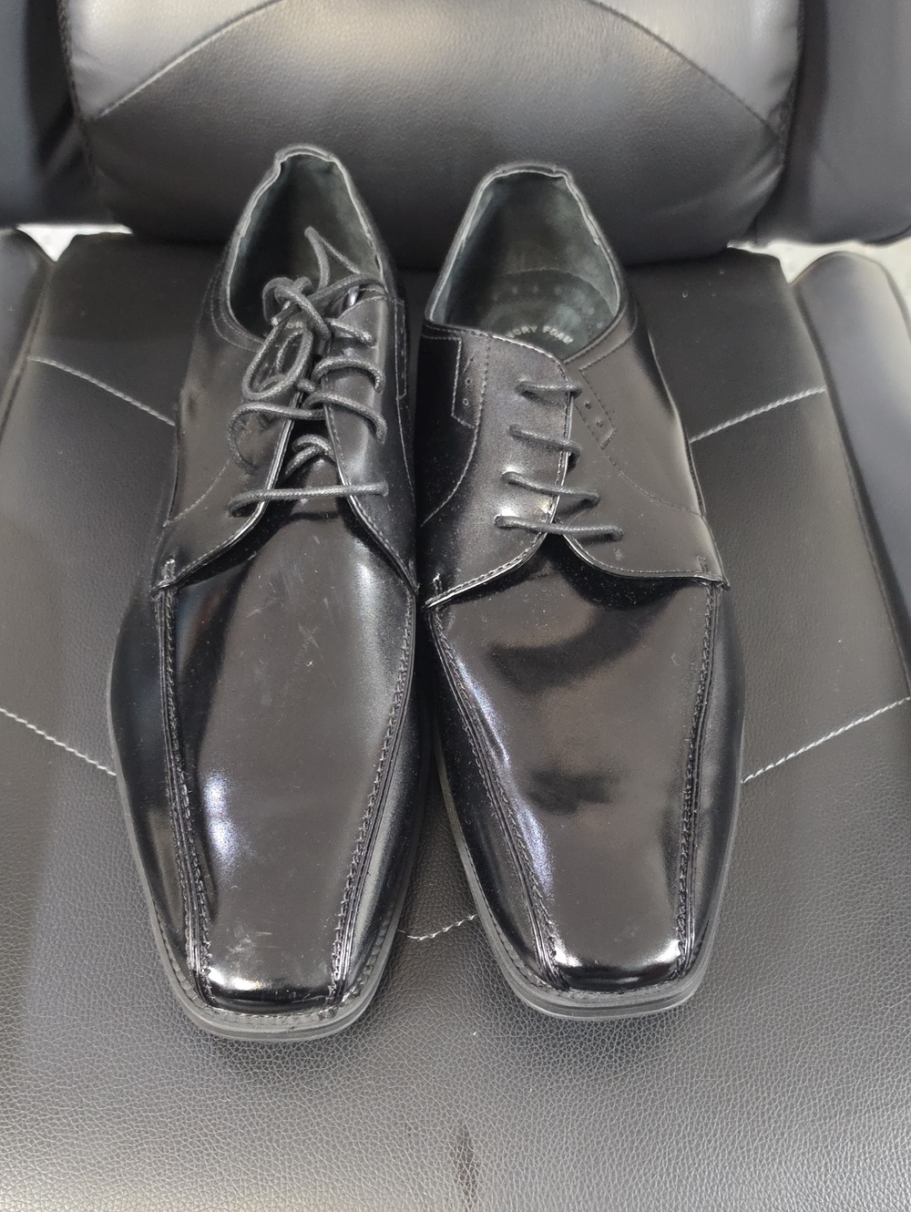 Stacy Adams Men's Black Patent Lace-Up Oxfords